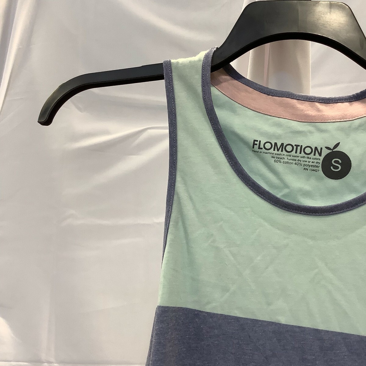 コットン Flomotion Mens Colorblock Sleeveless Round Neck Multicolor Tank