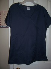 NWT Bobbie Brooks DARK GRAY Uniform Scrub Top Size LARGE Top 3