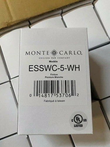 Monte Carlo Fan Company Wall Control - White - ESSWC-5-WH (NEW) - Picture 1 of 2
