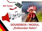 Soundbox Soundmodul "Krähender Hahn" Modellbahn Sound mit Lautsprecher + Taster