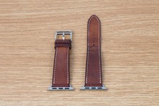 apple watch hermès stainless steel case with fauve barenia leather single tour