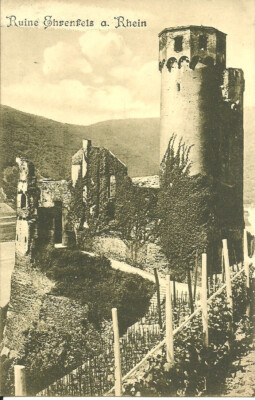 AK Rüdesheim am Rhein - Burg Ruine Ehrenfels (Hessen), Rheingau-Taunus -ca. 1910