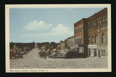 Main Street Cardston Alberta Canada a commercial street in town w- Old Photo