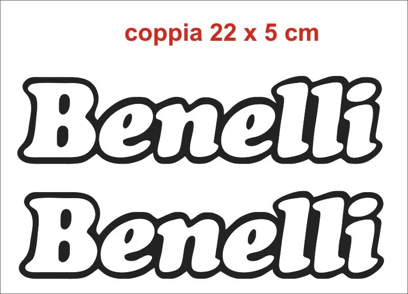 Adesivi Benelli Stickers decals 2 pz logo moto carena serbatoio coppia bike
