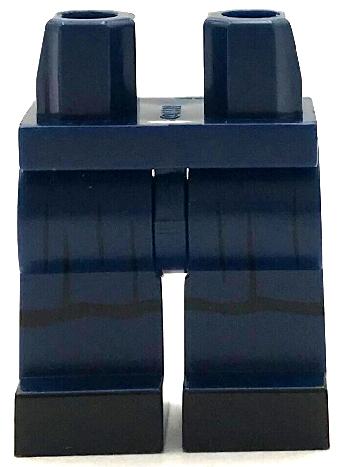 Lego New Dark Blue Minifigure Legs Skirt with Black Gathers and