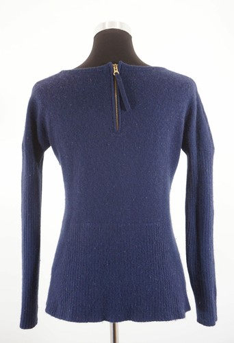 Mrs & Hugs Damen Pullover 34 blau dunkelblau Rundhals Oversized Kaschmir A858 - Bild 5 von 5