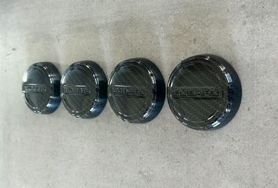 #ad Subaru Forester Black Carbon Fiber Wheel Center Cap Set x4 OEM Impreza $115.00