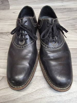 Cole Haan Colton Saddle Shoes Mens 13 Black Leather Lace Up
