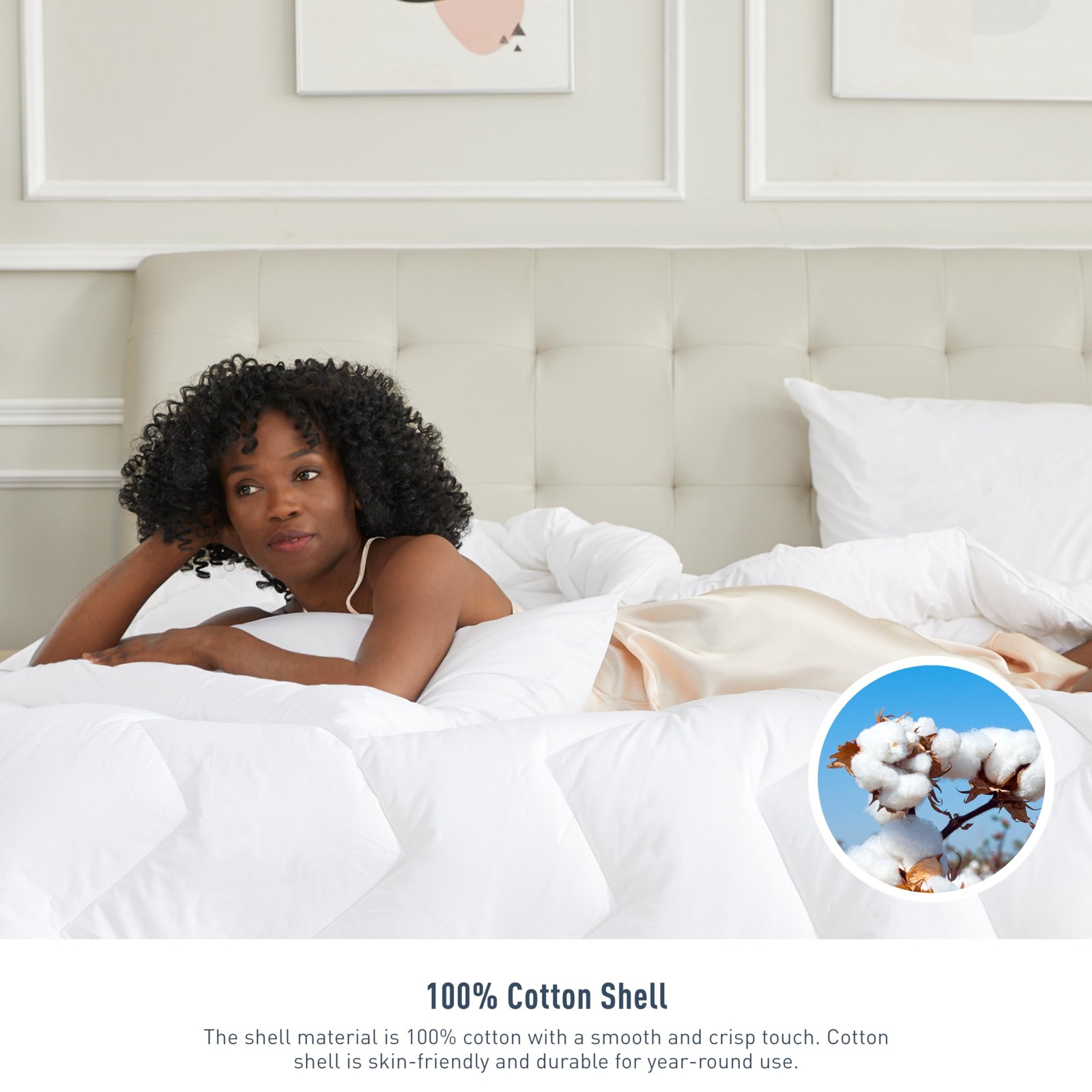 Duvet Insert Cotton Comforter Queen Size White Down Alternative Duvet Insert ...