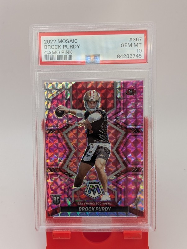 2022 Panini Mosaic - Rookies Brock Purdy #367 Camo Pink Mosaic Prizm (RC)
