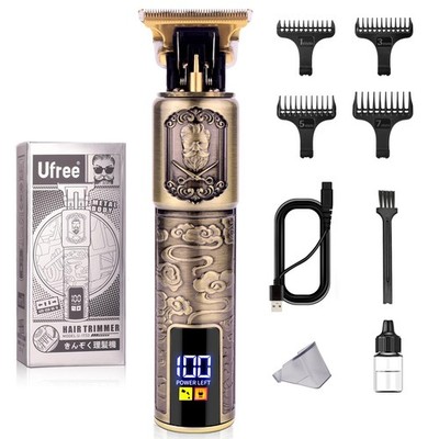 Ufree Professional Beard Trimmer for Men, Zero Gapped 9 Piece Set, Bronze 