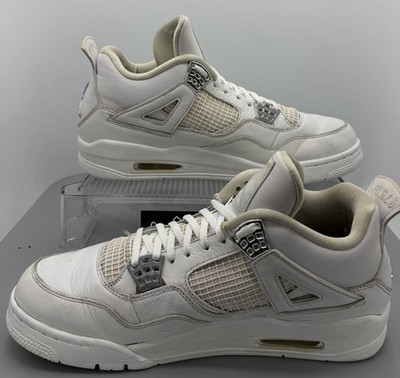 Nike Air Jordan 4 Retro Pure Money Men\'s Sneakers Size 12 White 308497-100 Air Jordan 4 Retro “Pure Money” main image 4