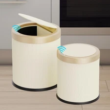 2Pack Automatic Bathroom Trash Can, Touchless Motion Sensor Garbage Can with Lid