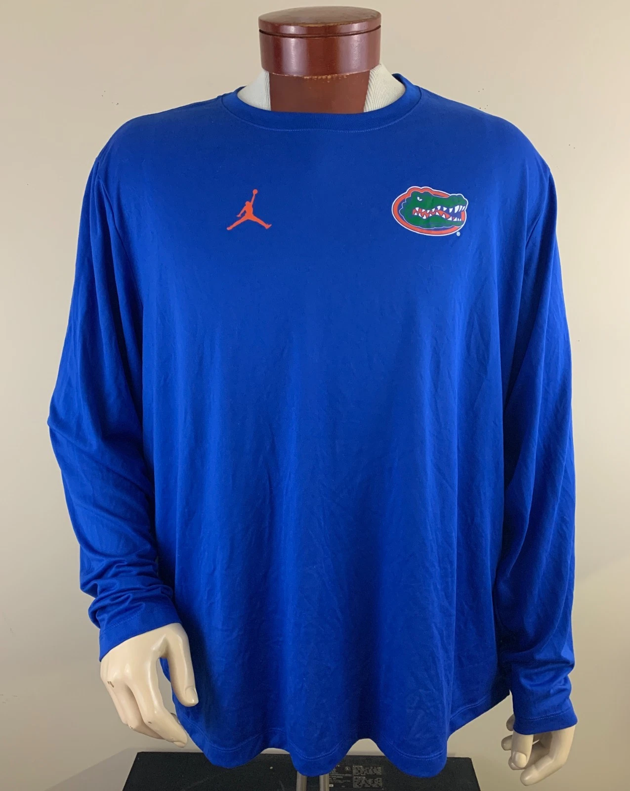 NIKE AIR JORDAN Men's Florida Gators Dri-Fit Long Sleeve Jumpman T-Shirt Sz 3XL