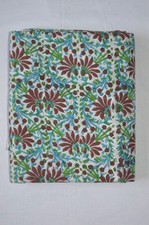5 Yard Hand Block Print Floral Fabric 100 Cotton NO TARRIF CHARGES 100 ZK 214