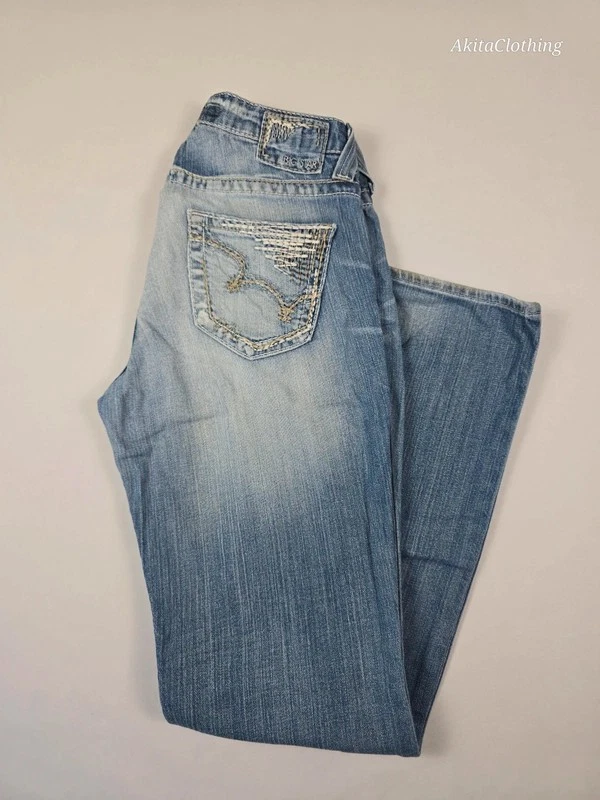 Jean Big Star Femme Casey K – Taille 25x30, Basse, Bootcut, Denim Vieilli, Très Bon état