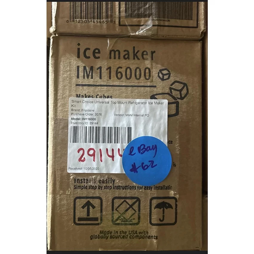 Frigidaire Smart Choice Universal Top Mount Refrigerator Ice Maker Kit New | E62
Opens in a new wind
