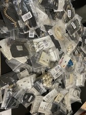 MIXED BULK FASHION COSTUME JEWELRY LOT MIX MEDIA ART CRAFT 1 LB 25-30 PCS NWT