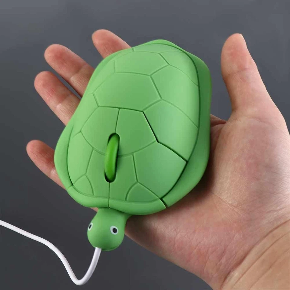 Lindo ratón con cable USB en forma de tortuga, 1200 DPI 3 botones USB Plug N Play Wi... Foto 4 de 4