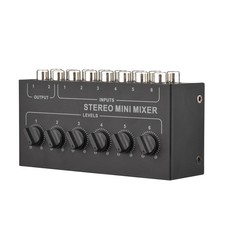 Stereo 6-Way Passive Mixer  Portable Audio Mixer 6 in 2 Out Stereo1126