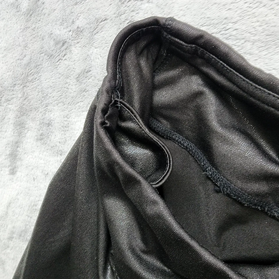 Calça legging feminina Pro Player 3X preta brilhante iridescente cropped treino ioga - Imagem 2 de 4