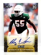 SHAQUILLE QUARTERMAN RC GOLD AUTO ~ 2020 LEAF DRAFT AUTOGRAPH #BA-SQ1 ~ JAGUARS