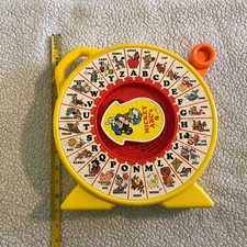 Vintage Mattel See N Say Mickey ABCs Disney Alphabet Learning Toy Yellow 1989