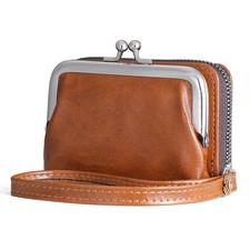 Ladies Buckle Coin Purse 4 Inch Clip Mini Wallet Keychain Change Pouch