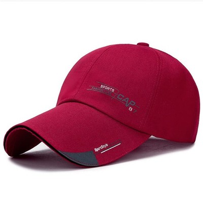 Sports Cap Mens Hat For Fish Outdoor Fashion Line Baseball Cap Long Visor Brim 