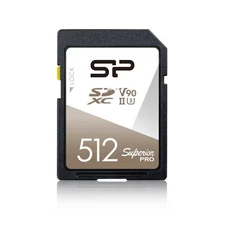 Silicon Power SD Card 512GB Class10 UHS-II U3 ​​V90 8K Ultra HD Compatible Read