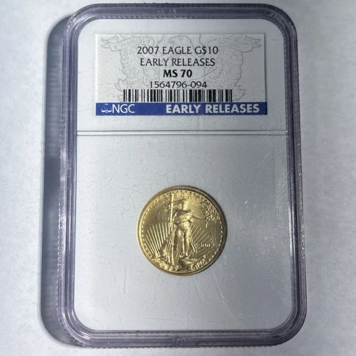 2007 $10 1/4 oz American Gold Eagle MS-70 NGC Early Release￼🦅