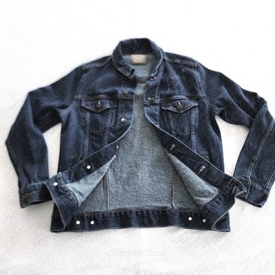 Womens Skull Graphic Indigo Wash Denim Jacket S Festival Grunge Layering Basics