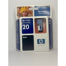 HP 20 Black Inkjet Print Cartridge OEM Sealed Box Genuine HP Ink