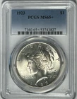 1923 PEACE DOLLAR PCGS MS 65+