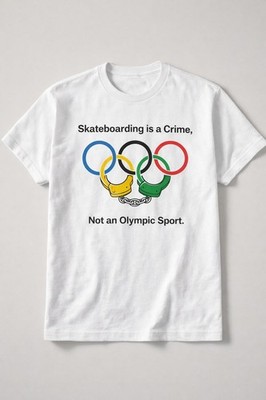 Skateboarding is a Crime T-Shirt - Neu/ Olympic - Skater Shirt Herren S-XXL