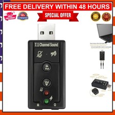 7.1 Channel USB External Sound Card Adapter for Gaming Audio Experience