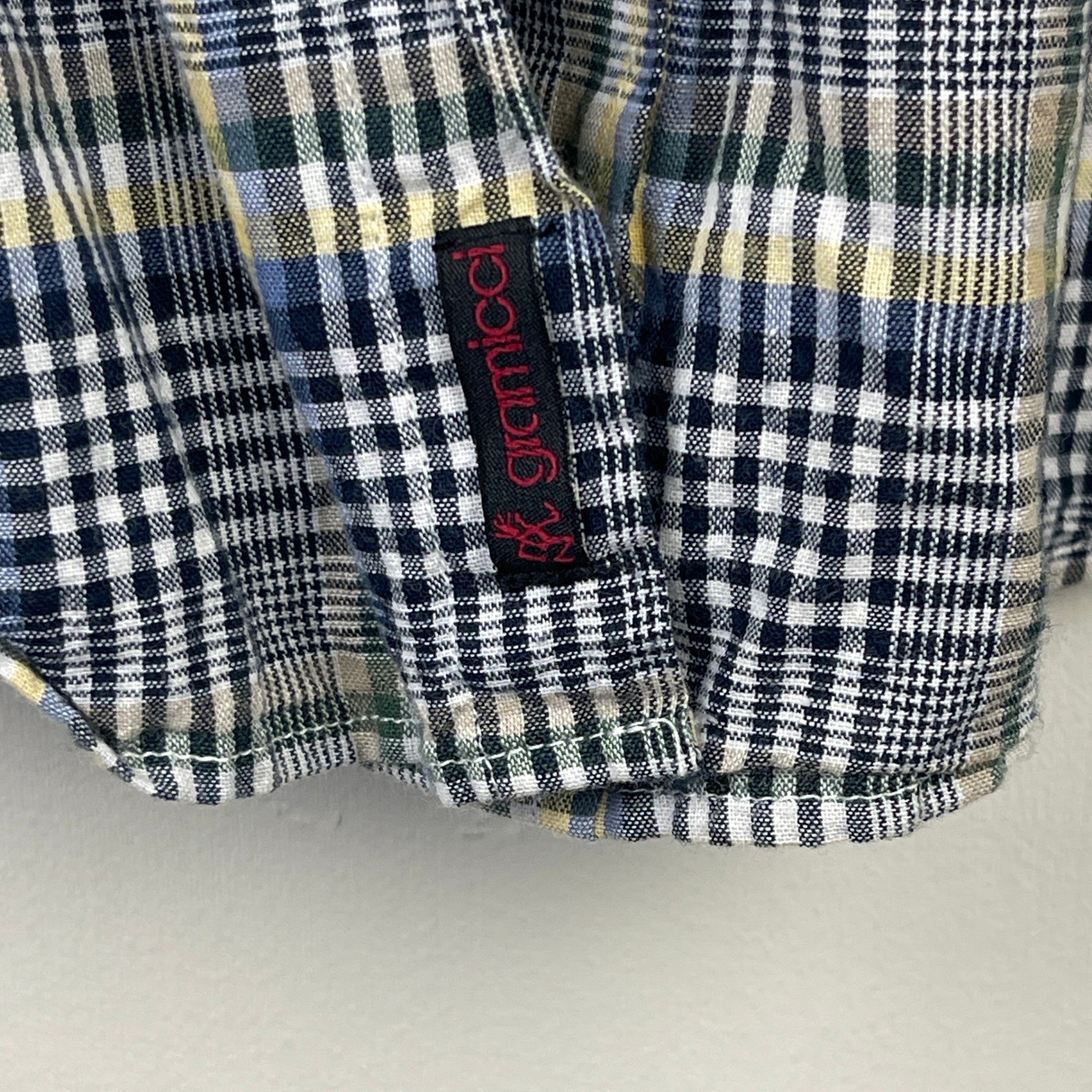 (LOT OF 2) Gramicci Plaid Button Up Shirts Mens L Green Blue Brown Plaid Casual image 9