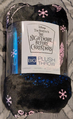 New The Big One Supersoft Plush Throw 5' x 6 Nightmare Before Christmas -ToteBed