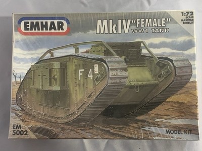 Emhar British MK.IV WW1  Female  Tank Model Kit 1/72 Scale NIB