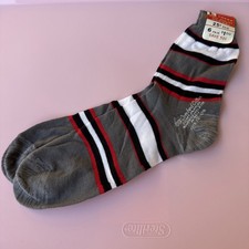 Vintage 1940 s Kress Dress Socks Grey Striped Dress Socks 10.5 NWT