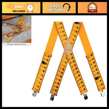 2-Inch Wide Ruler Suspenders for Men  Women, Adjustable One Size Fits All, Dura