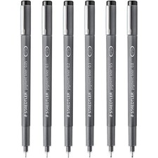 Staedtler Black Fineliner Pens Fine Line Pens Drawing Pens - 0.05mm to 0.8mm