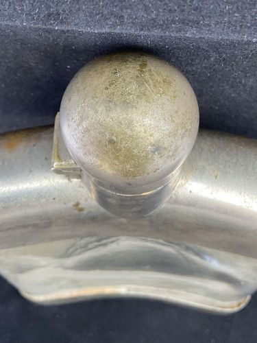 Antique Silver-Plated Hand-Blown Glass Hip Flask “Germany“ Hallmark 8oz Capacity - Picture 7 of 15