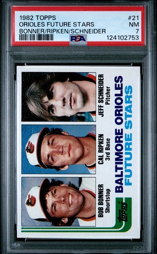 1982 Topps #21 Orioles Future Stars Cal Ripken Jr.