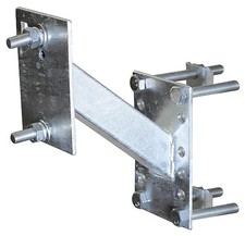 Galvanized Offset Spare Tire Carrier,grey