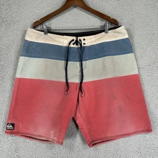 QUIKSILVER Boardies Mens Swim Shorts Sze 38 Beach Pool Party Some Fading