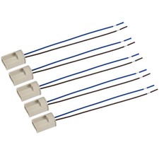 G9 Bulb Socket AC250V 2A 15cm Wire Lamp Base Holder Ceramics White 10pcs