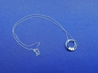 GRANDMA GRABE'S BEAUTIFUL VINTAGE 925 STERLING SILVER CZ RING 4G NECKLACE