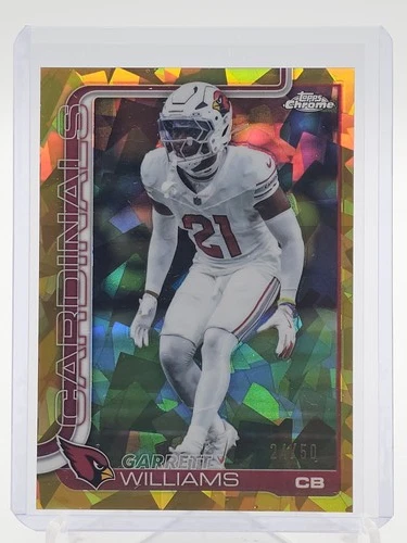 GARRETT WILLIAMS 2025 TOPPS CHROME SAPPHIRE GOLD /50 #6 FOOTBALL CARDINALS Q6230