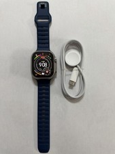 Apple Watch Ultra 3 (GPS+Cellular) 49mm Natural Titanium Case - Navy Nomad Band